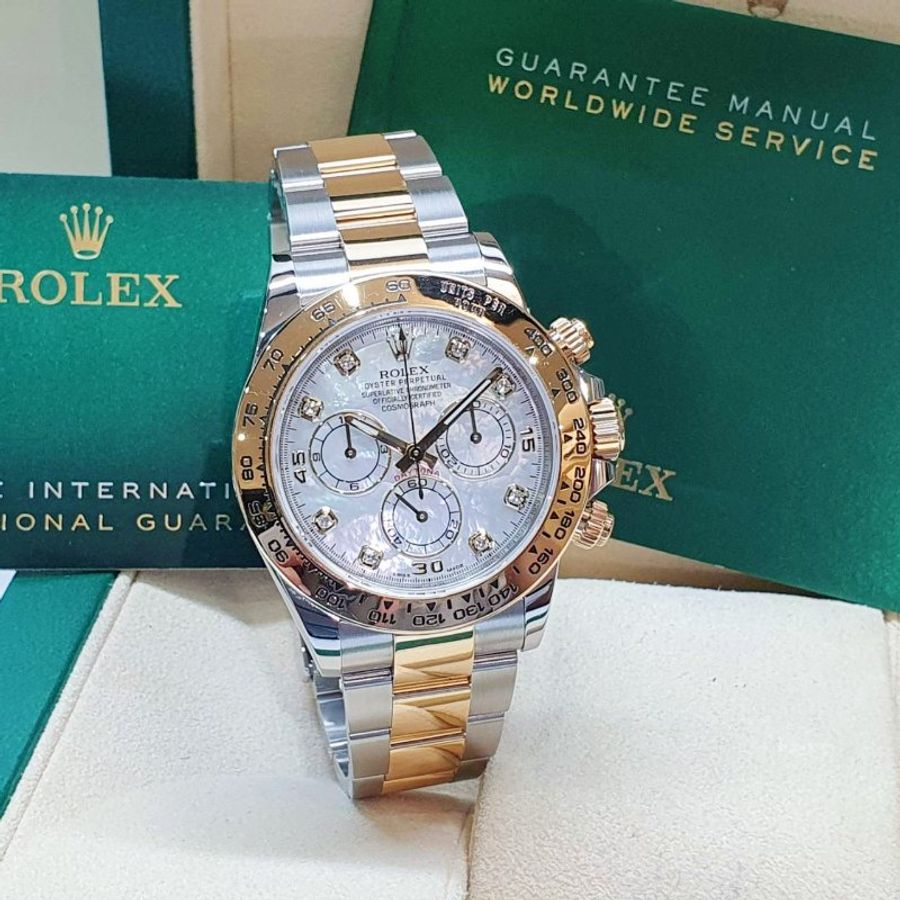 【大眾名錶】ROLEX勞力士 116503 Daytona 迪通拿 2020/10綠卡 白色貝殼8鑽 大眾名錶B1436-1