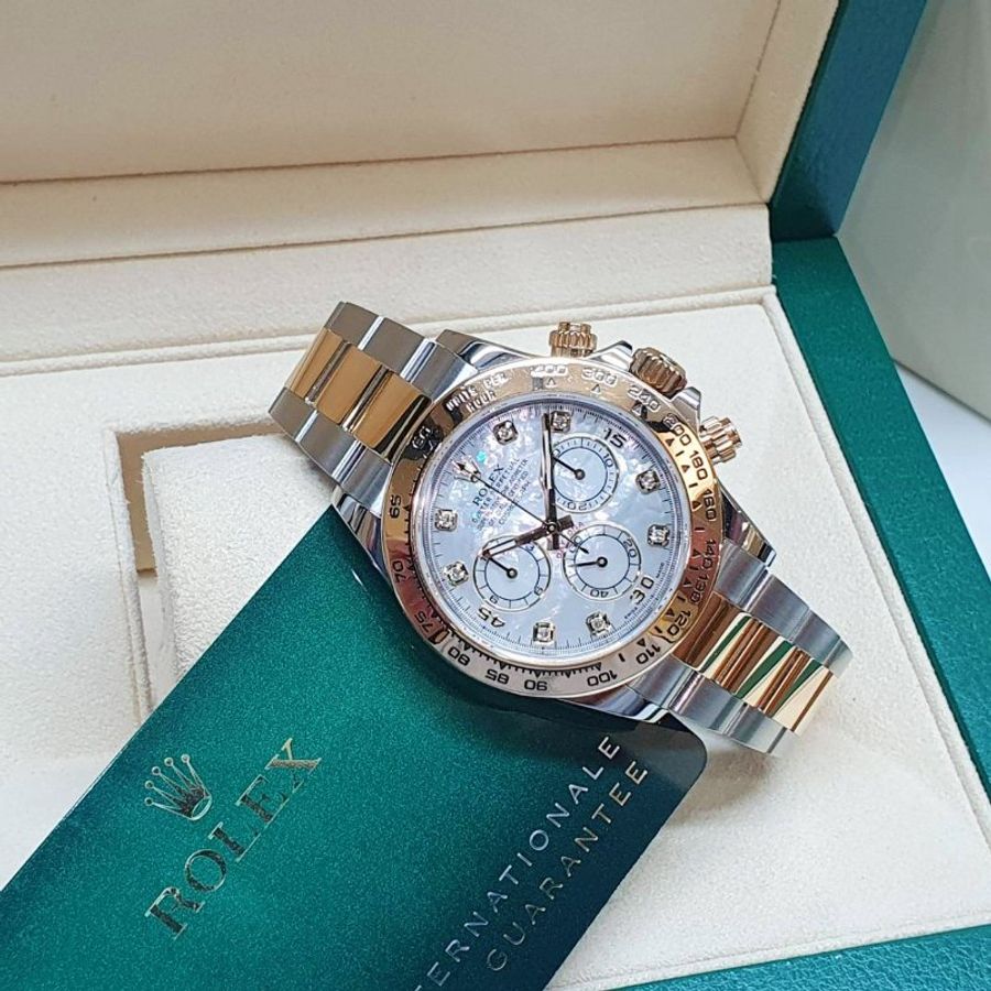【大眾名錶】ROLEX勞力士 116503 Daytona 迪通拿 2020/10綠卡 白色貝殼8鑽 大眾名錶B1436-2