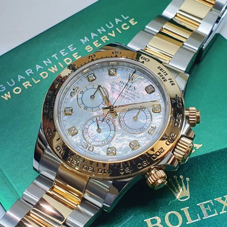 【大眾名錶】ROLEX勞力士 116503 Daytona 迪通拿 2020/10綠卡 白色貝殼8鑽 大眾名錶B1436-5