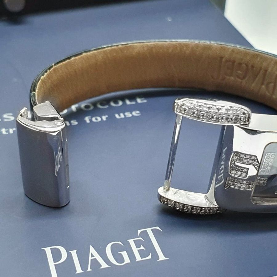 【大眾名錶】PIAGET伯爵 Miss Protocole 系列 P10432 18K金腕錶 黑貝面 大眾名錶B1439-8