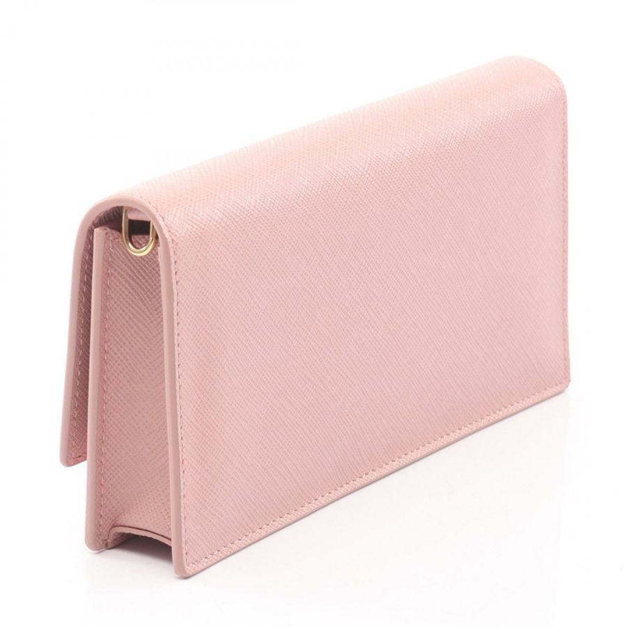 PRADA SAFFIANO 肩背包 1NF0592DB3F0924 Saffiano 皮革 粉紅色 全新 女士-1