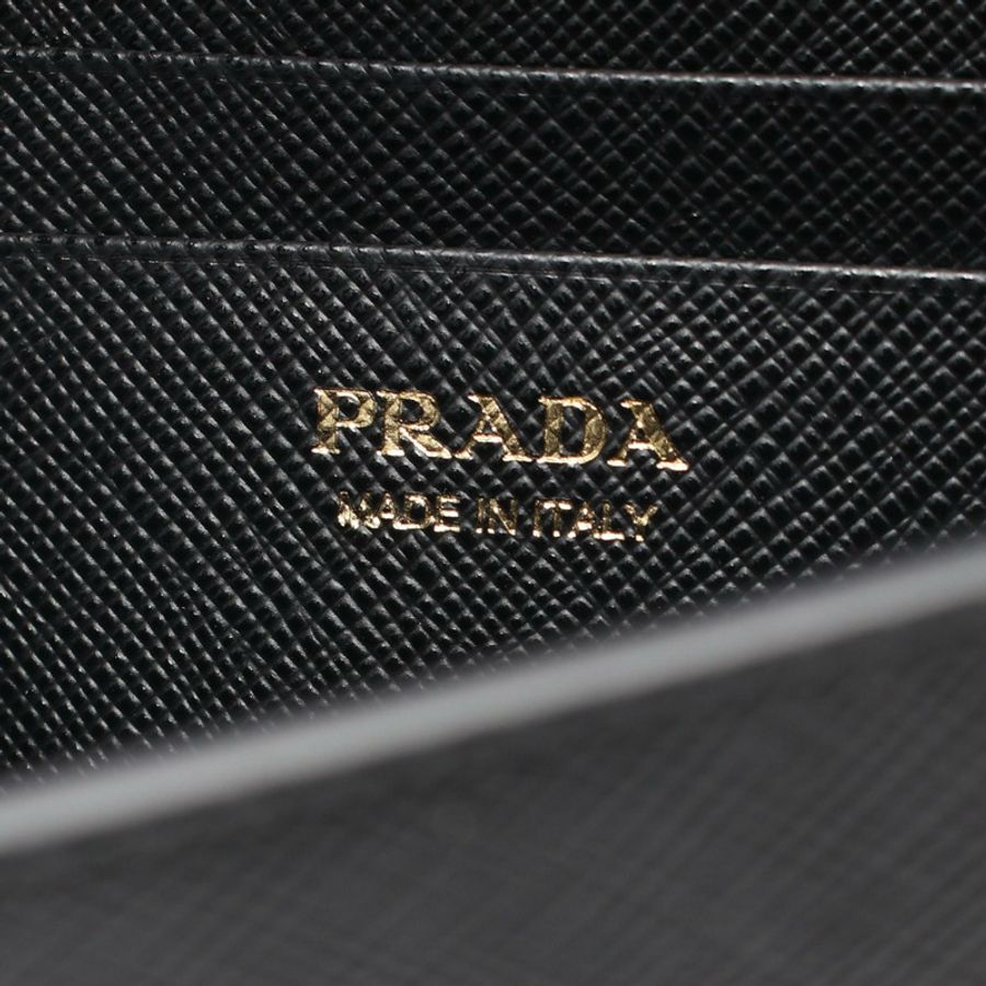 PRADA SAFFIANO 三角形 Logo 單肩斜背包 1NF0592DB3F0002 皮革 BK-3
