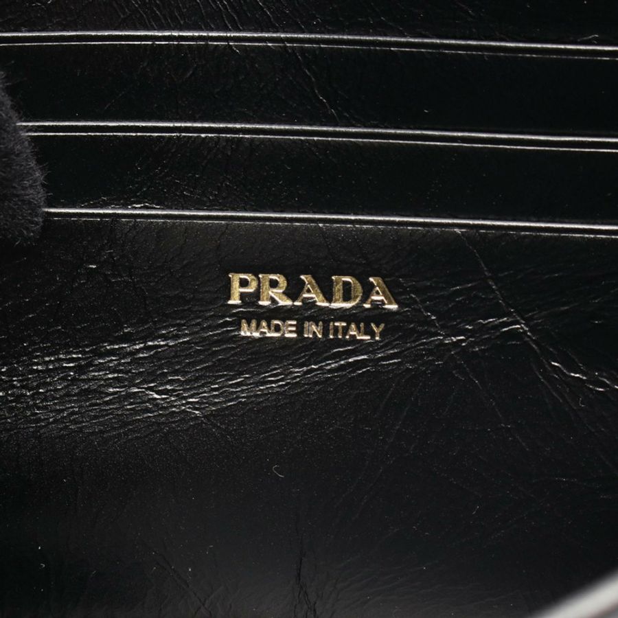 PRADA 黑色真皮單肩包 1MT0362CYRF0002 全新 女士-3