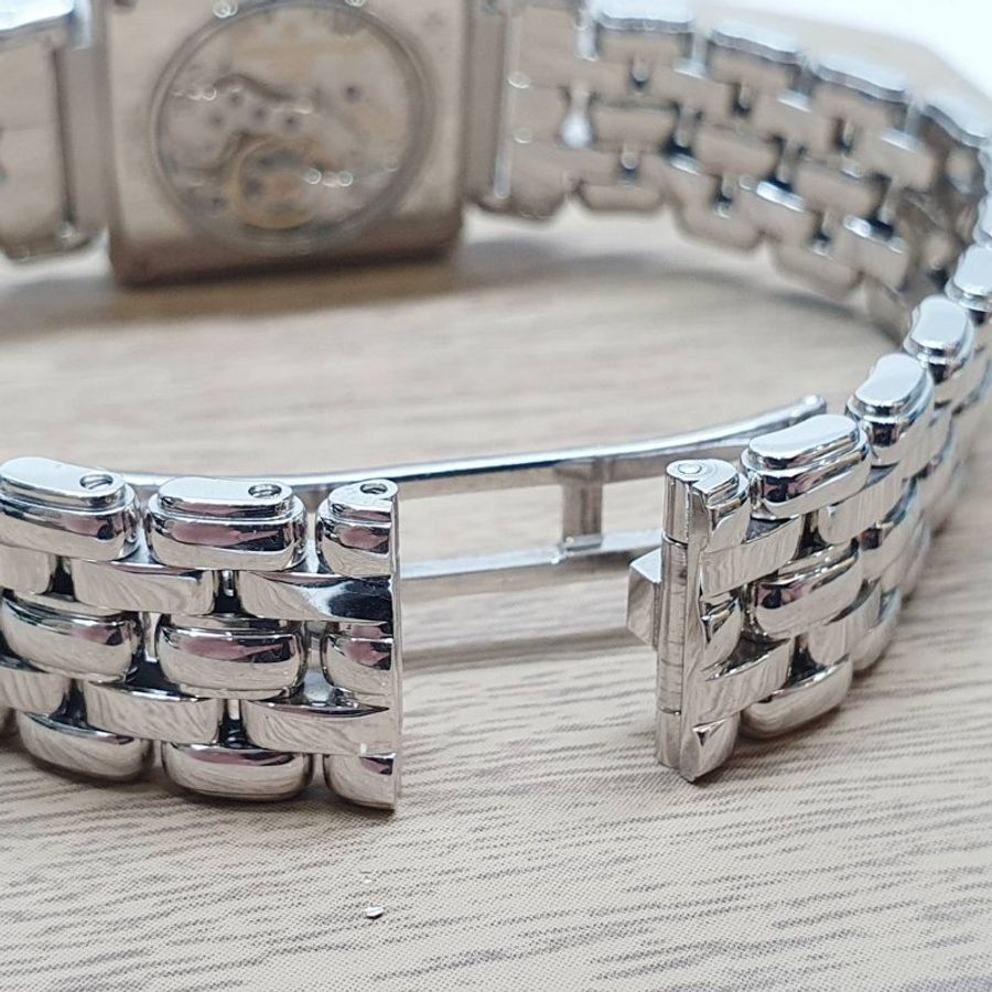 【大眾名錶】Vacheron Constantin 江詩丹頓 18K腕錶 方形2針錶款 原廠鑽圈/鑽帶 大眾名錶G346-7
