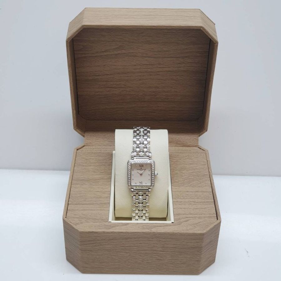 【大眾名錶】Vacheron Constantin 江詩丹頓 18K腕錶 方形2針錶款 原廠鑽圈/鑽帶 大眾名錶G346-9