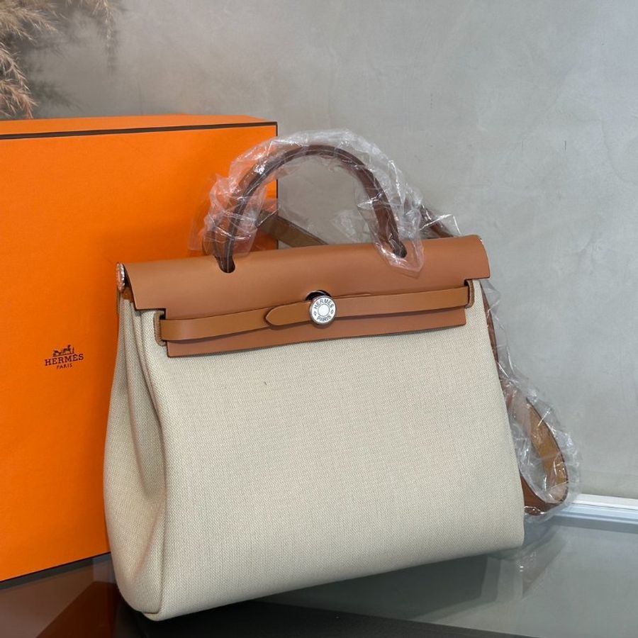 HERMES Herbag Zip 31 - Gold 米白/金棕銀 B-2