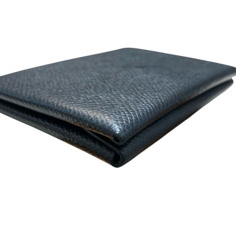 HERMES 愛馬仕 M刻 H083035CK89 CALVI DUO COMPACT CARD HOLDER 卡夾 EPSOM牛皮 黑色 銀釦-4