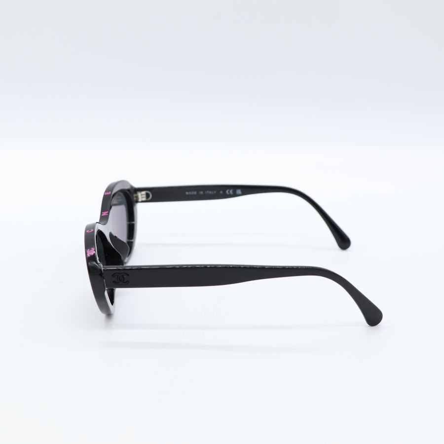 🕶💅 Chanel 香奈兒 桃粉色 Logo 邊框 貓眼墨鏡 CH5416-2