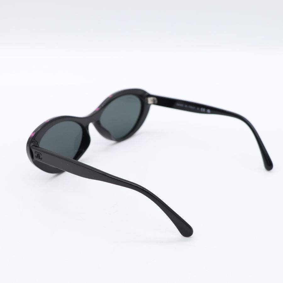 🕶💅 Chanel 香奈兒 桃粉色 Logo 邊框 貓眼墨鏡 CH5416-3