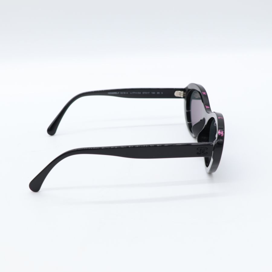 🕶💅 Chanel 香奈兒 桃粉色 Logo 邊框 貓眼墨鏡 CH5416-6