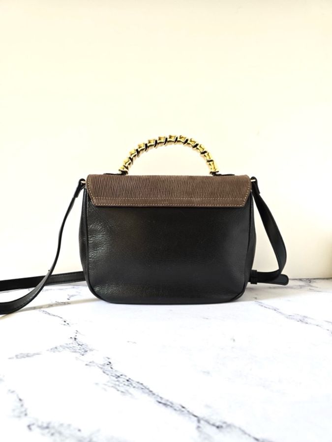 Loewe 拼色蛇骨凱莉包 中古包 側背包 斜背包 皮革包 單肩包-3