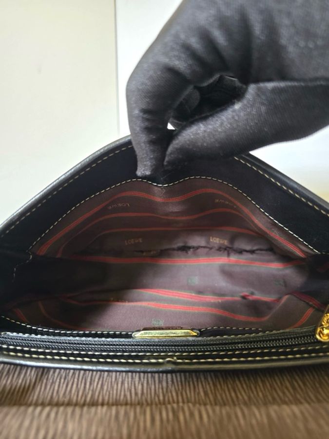 Loewe 拼色蛇骨凱莉包 中古包 側背包 斜背包 皮革包 單肩包-7
