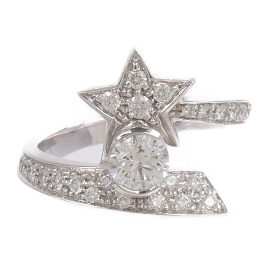 CHANEL 18K白金Comete Ring鑽石戒指-1