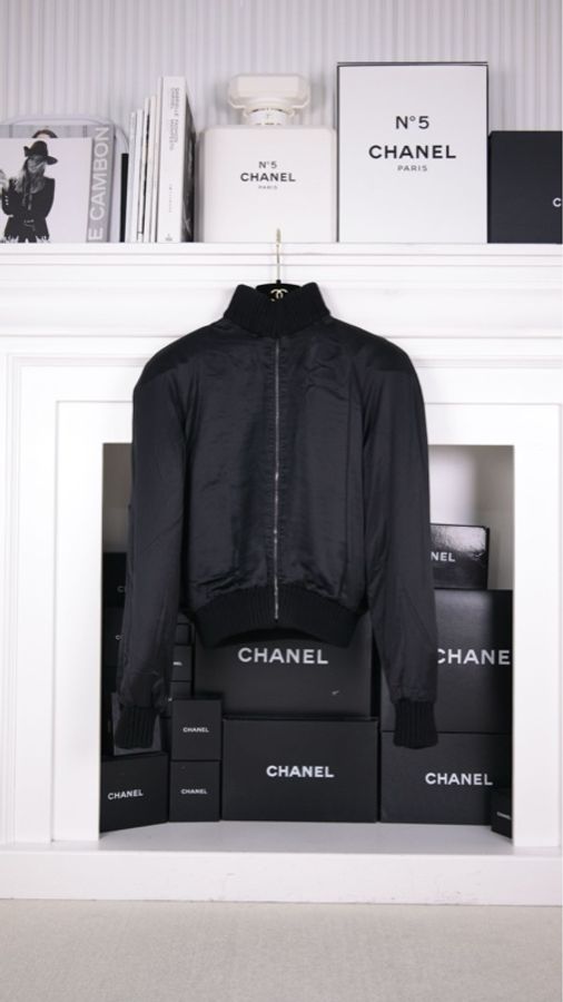 Chanel 22A高级手工坊秀款黑色黑色羊毛彩色钉珠两口-7