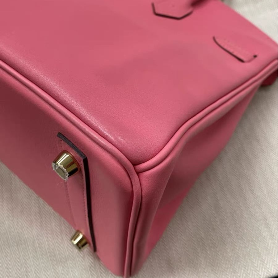 Hermes爱马仕8W新唇膏粉swift皮金扣birkin25-5