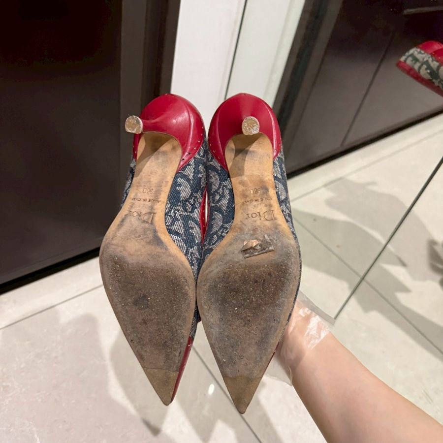 近新閒置🌺#Dior #硃砂紅老花 #尖頭高跟鞋 #36碼-1