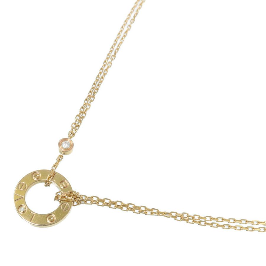 CARTIER 18K玫瑰金Love Necklace項鍊-2