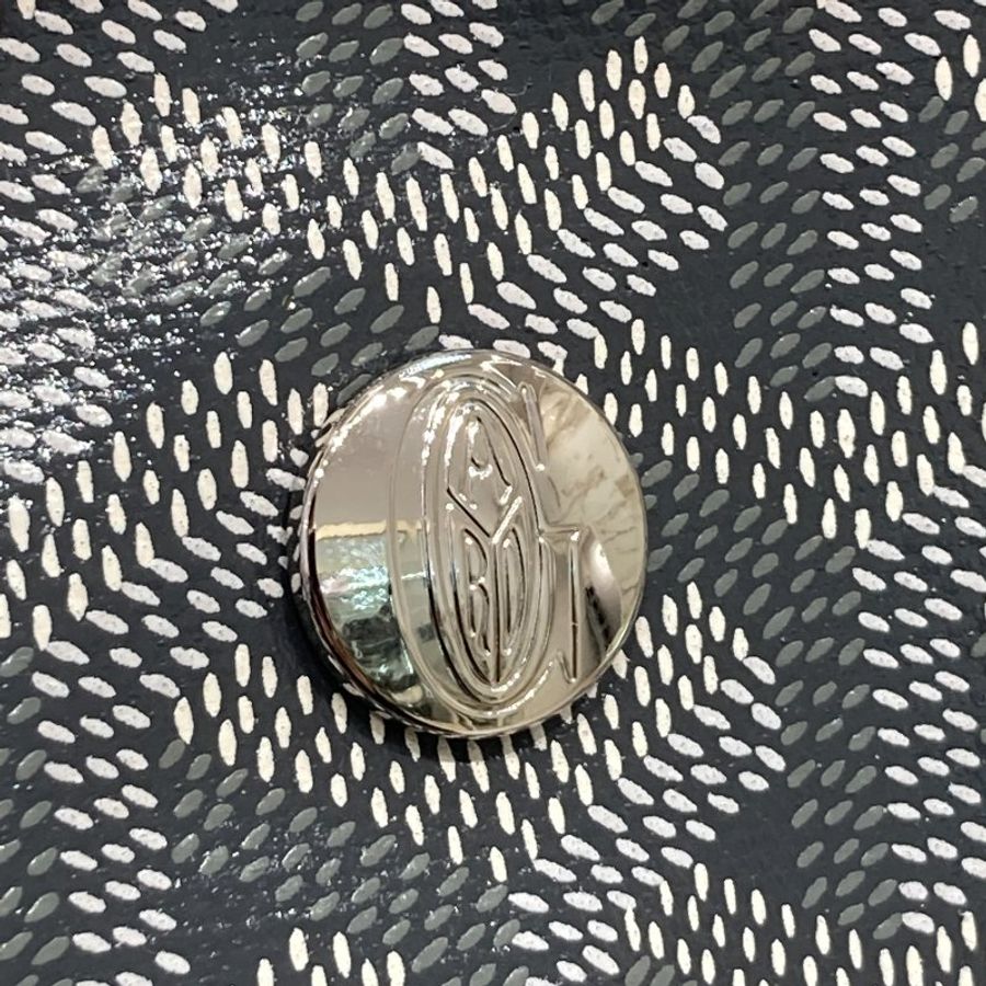 GOYARD 高雅德 Saint Léger PVC帆布 後背包 灰色 銀釦-9
