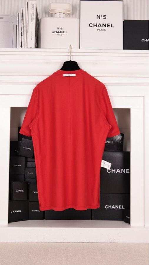 Givenchy 爆炸头圣母系列红色短袖上衣-6