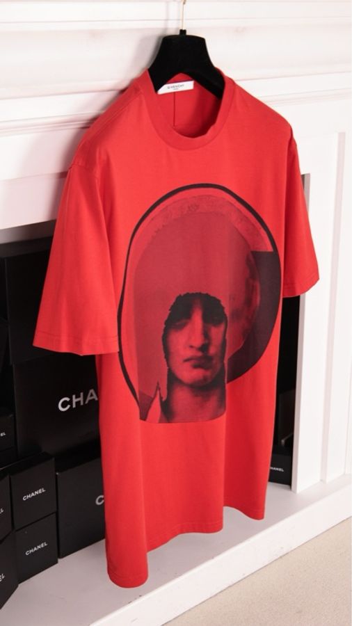 Givenchy 爆炸头圣母系列红色短袖上衣-8