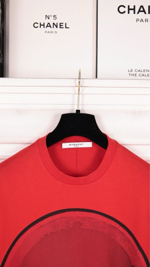 Givenchy 爆炸头圣母系列红色短袖上衣-12