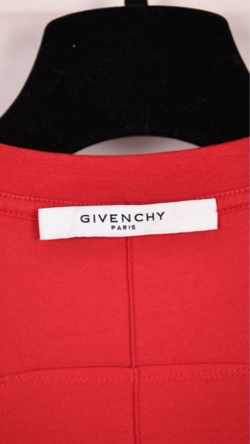 Givenchy 爆炸头圣母系列红色短袖上衣-13