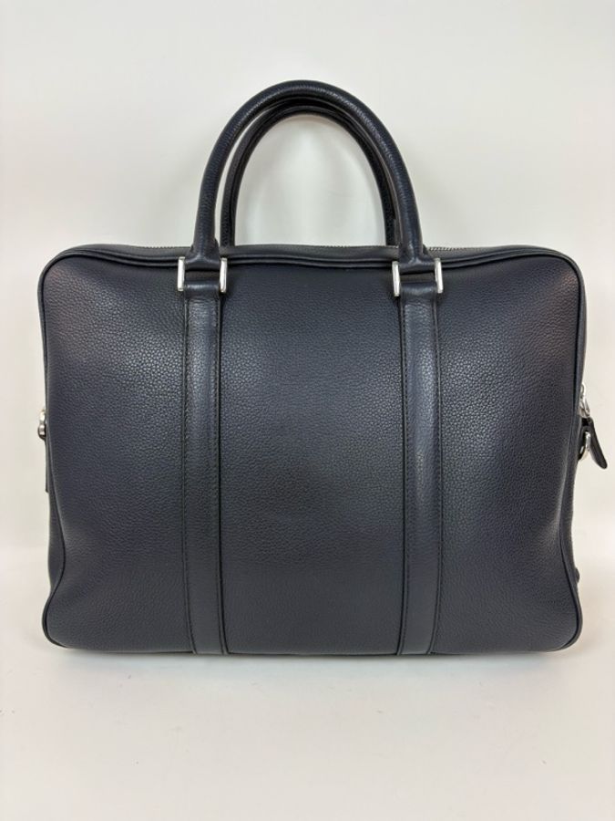 Prada普拉達 普拉達徽標男士公文包，尺寸35×27，有肩帶-1