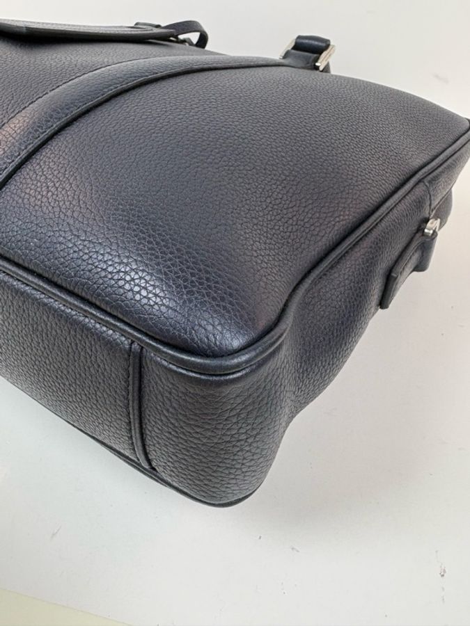 Prada普拉達 普拉達徽標男士公文包，尺寸35×27，有肩帶-3
