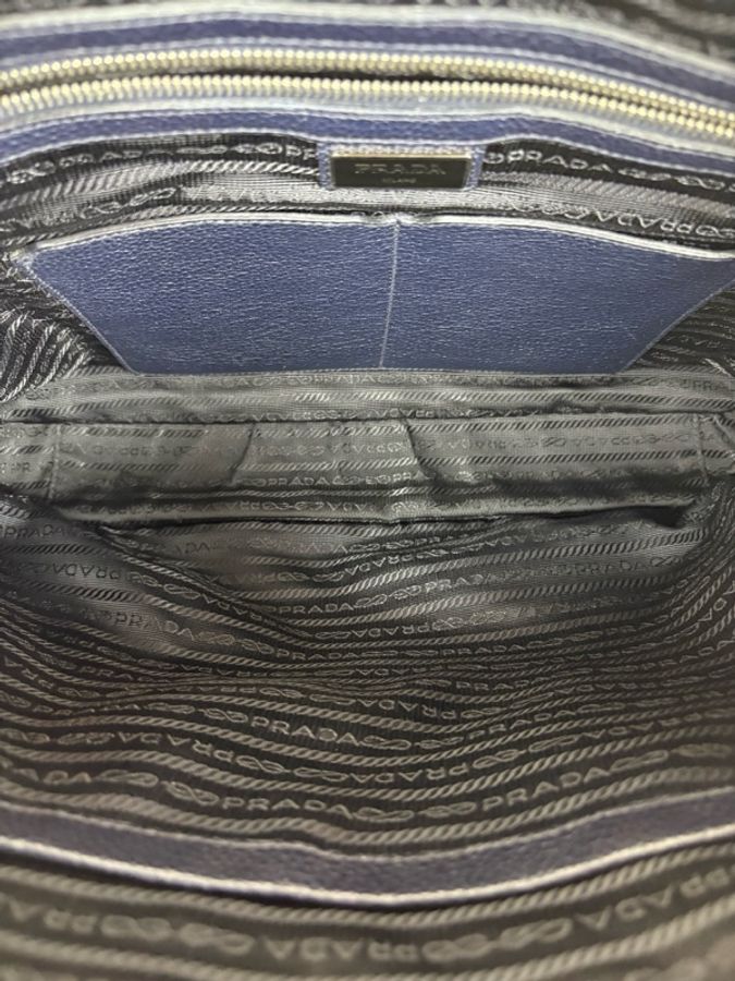 Prada普拉達 普拉達徽標男士公文包，尺寸35×27，有肩帶-7