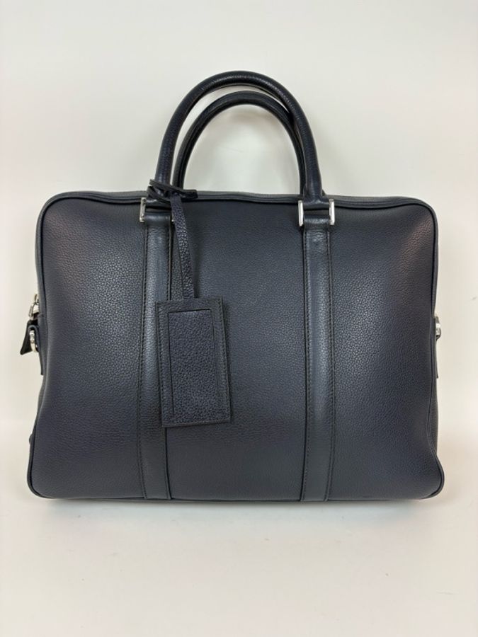Prada普拉達 普拉達徽標男士公文包，尺寸35×27，有肩帶-9