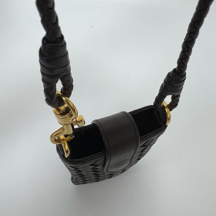 【赫蒂國際精品】BOTTEGA VENETA 編織小羊皮手機包 vintage 中古二手-6