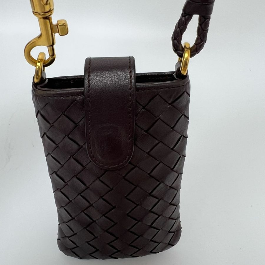 【赫蒂國際精品】BOTTEGA VENETA 編織小羊皮手機包 vintage 中古二手-12