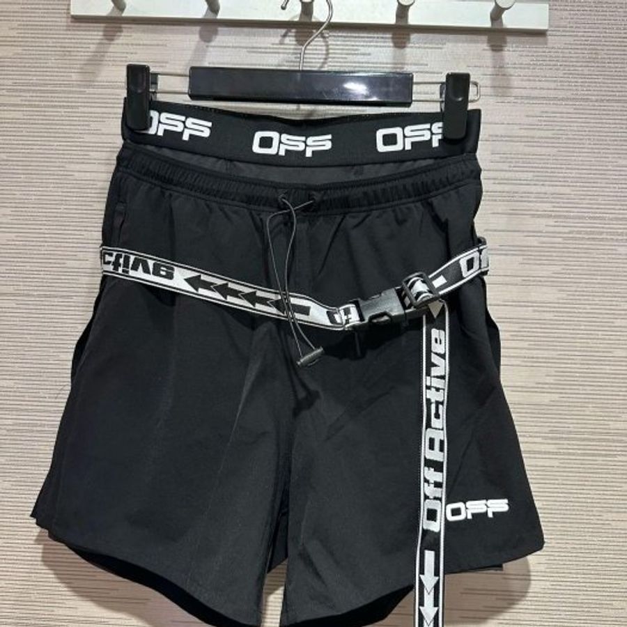 💎Han's house精品服飾💎OFF WHITE 機能 尼龍 短褲 加 腰包 三件套-0