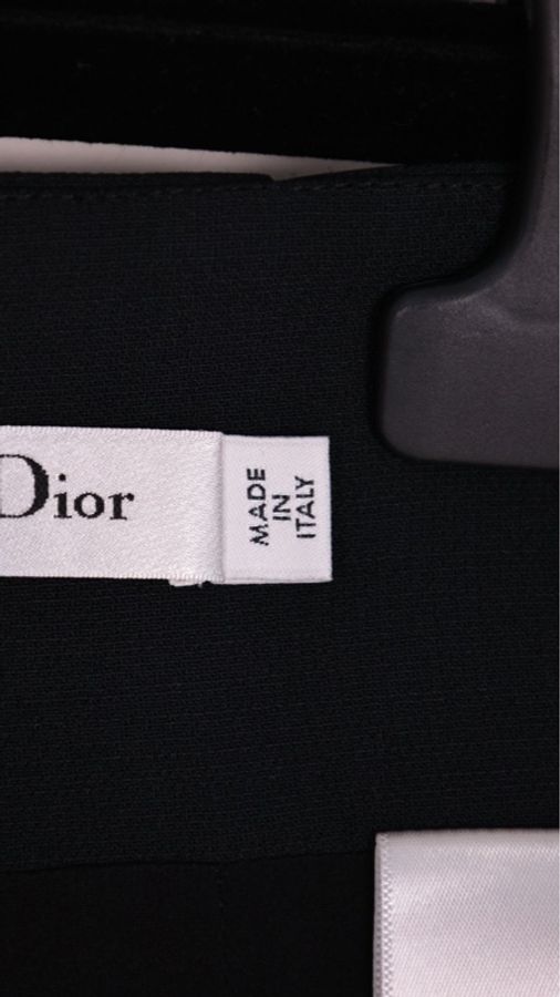 Dior黑色羊毛A字裙半裙-14