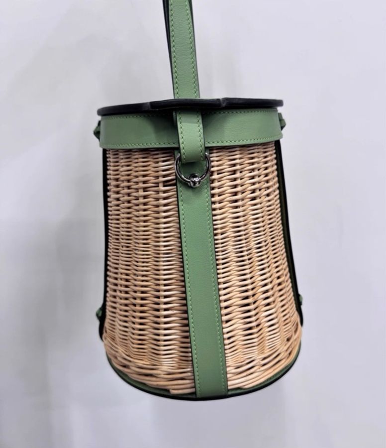 Hermes Farming Picnic 牛油果绿 野餐水桶包 Y刻 配件尘袋-2