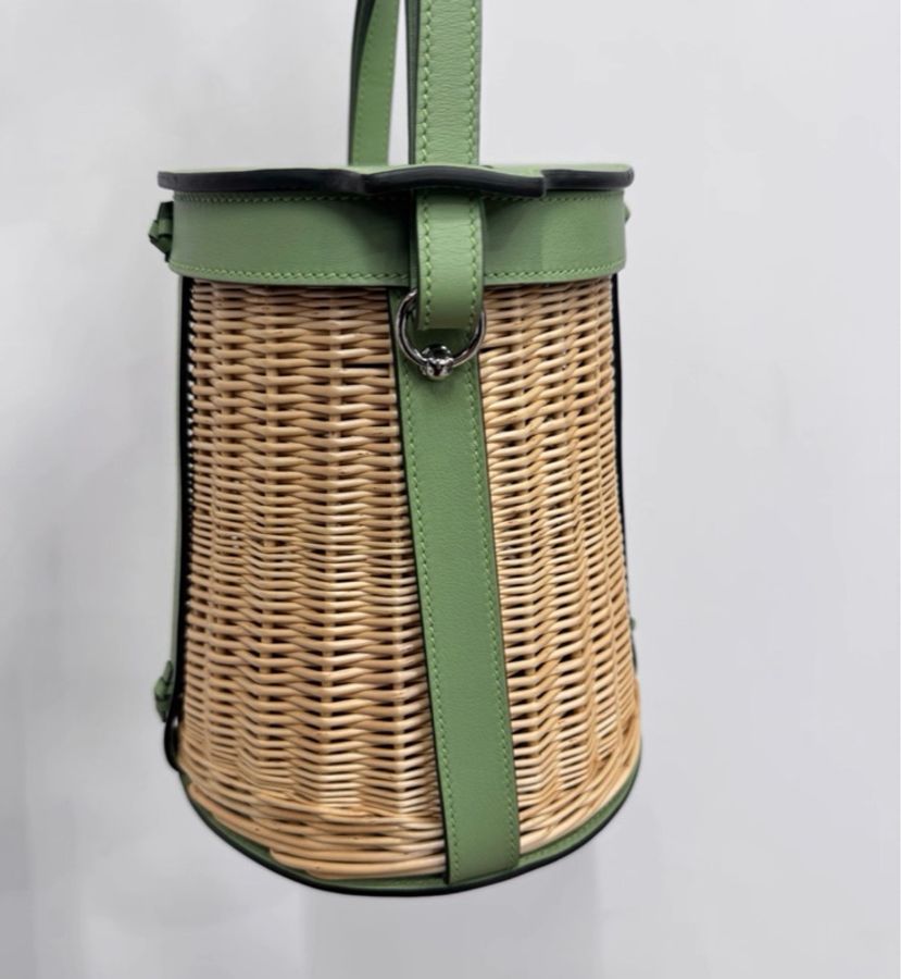 Hermes Farming Picnic 牛油果绿 野餐水桶包 Y刻 配件尘袋-4