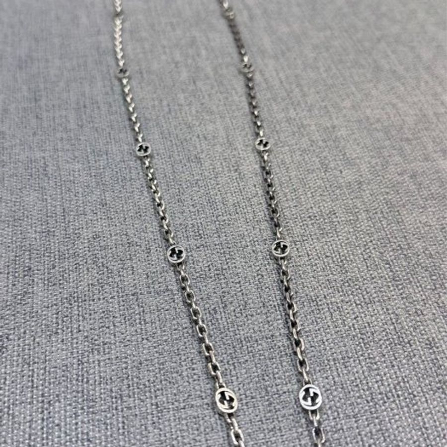 💎Han's house精品服飾💎GUCCI 項鍊 純銀 義大利製 現貨 原價21600-8