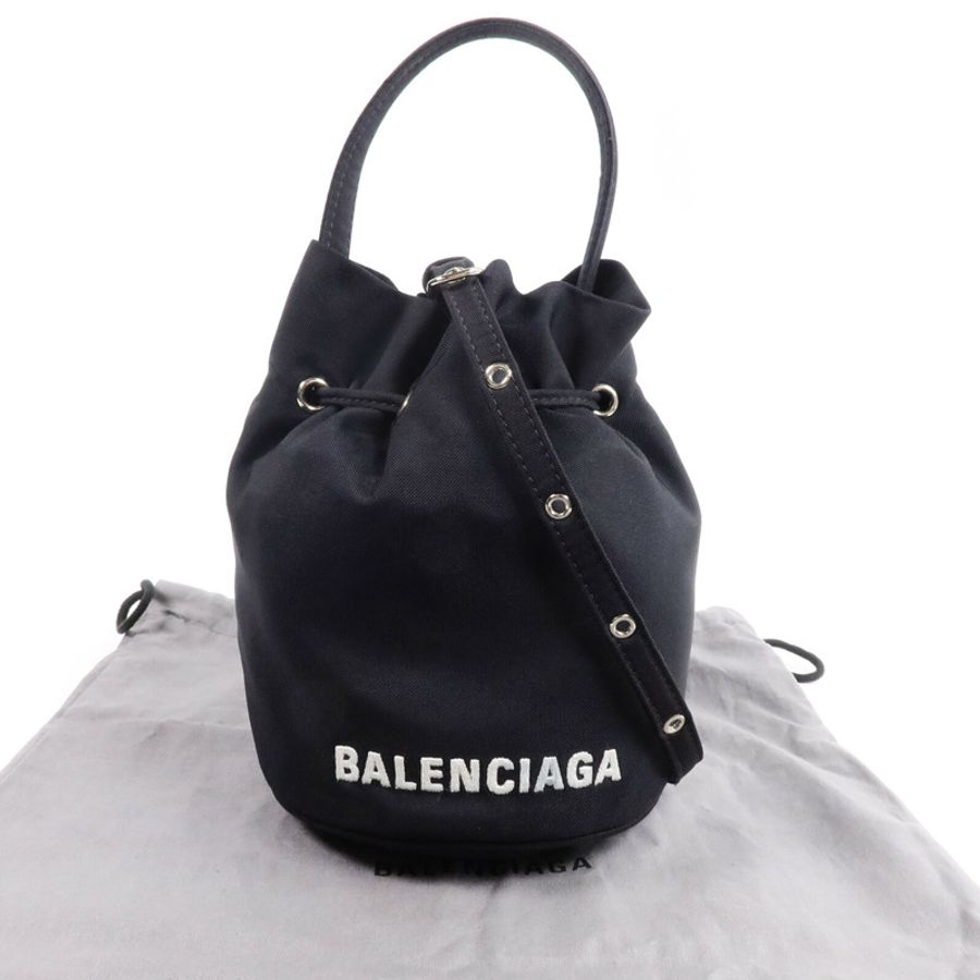 BALENCIAGA 尼龍Wheel Drawstring XS手挽肩背兩用袋-11