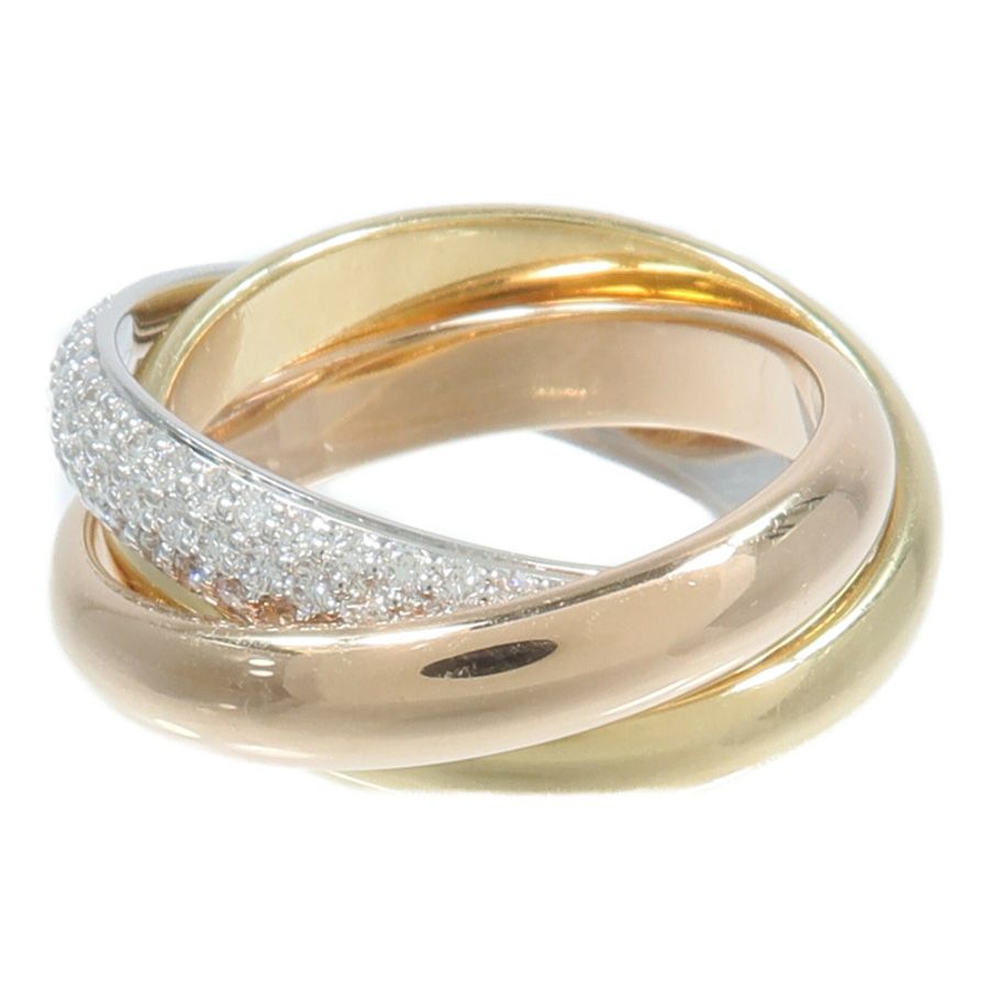 CARTIER 18K黃金/白金/玫瑰金Trinity Diamond Ring鑽石戒指-1