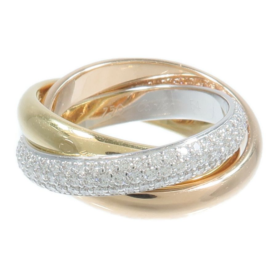 CARTIER 18K黃金/白金/玫瑰金Trinity Diamond Ring鑽石戒指-2