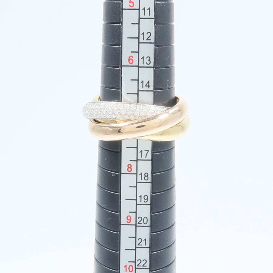 CARTIER 18K黃金/白金/玫瑰金Trinity Diamond Ring鑽石戒指-7