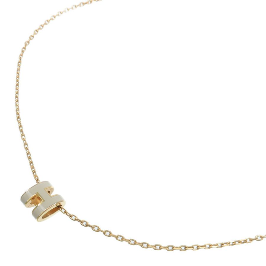 HERMES 金屬Mini Pop H Necklace項鍊Marron Glace-2