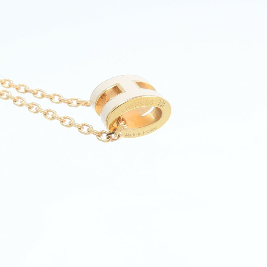 HERMES 金屬Mini Pop H Necklace項鍊Marron Glace-6