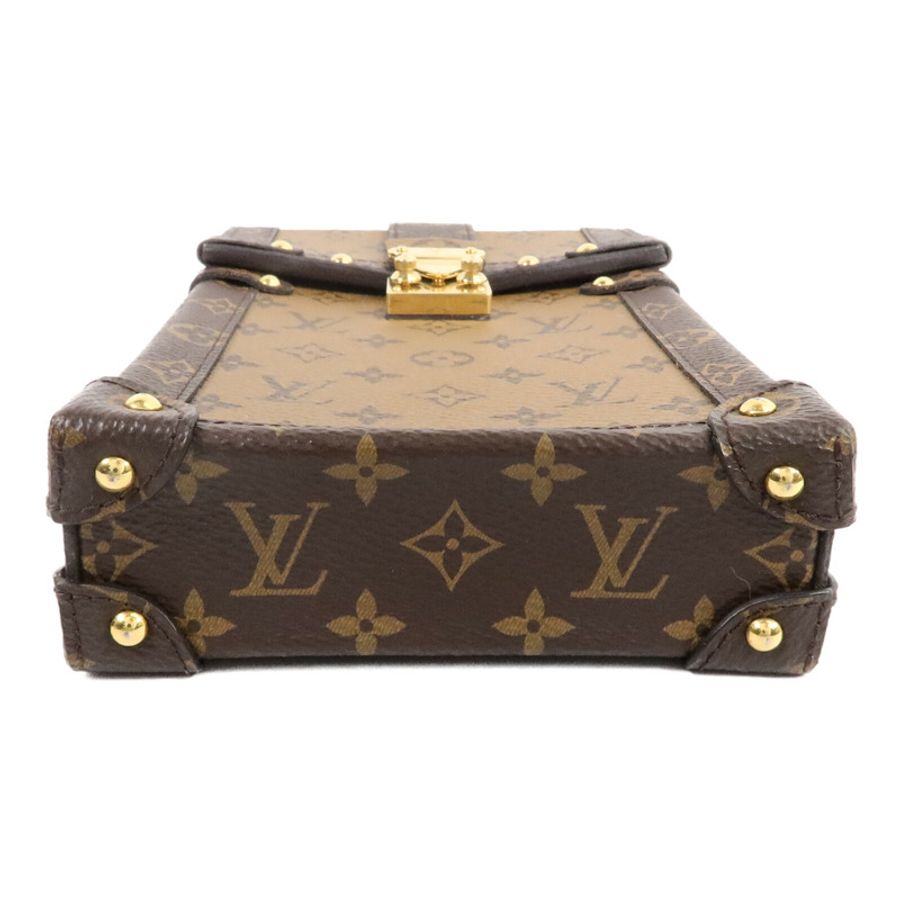 LOUIS VUITTON Monogram Reverse Trunk Vertical鏈帶肩背袋-3