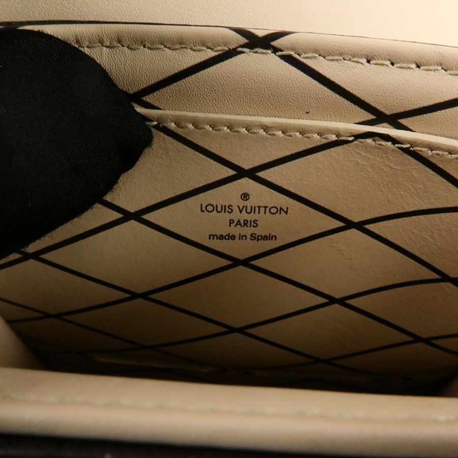 LOUIS VUITTON Monogram Reverse Trunk Vertical鏈帶肩背袋-5