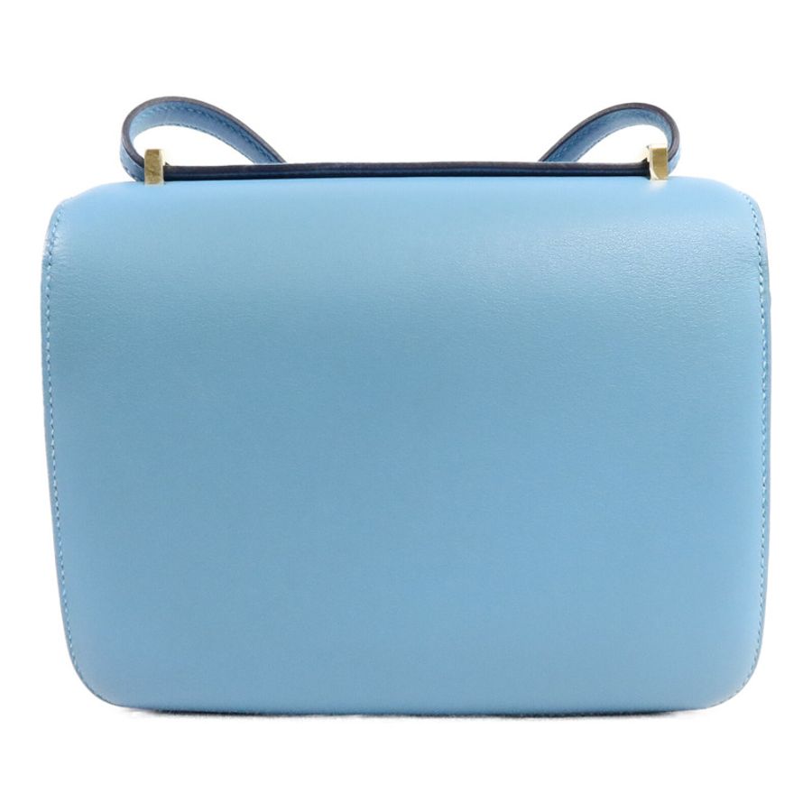 HERMES Swift皮革Constance Mini肩背袋Bleu Du Nord-1