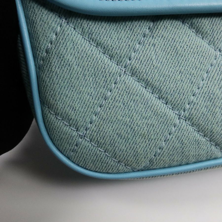 CHANEL 牛仔布Small Messenger Bag鏈帶肩背袋-20