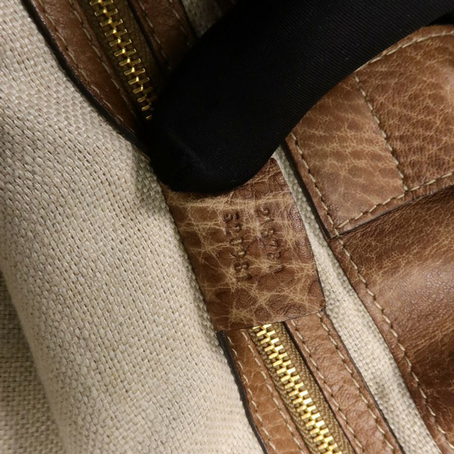 GUCCI 牛皮皮革Bamboo Tote Bag手挽袋-6
