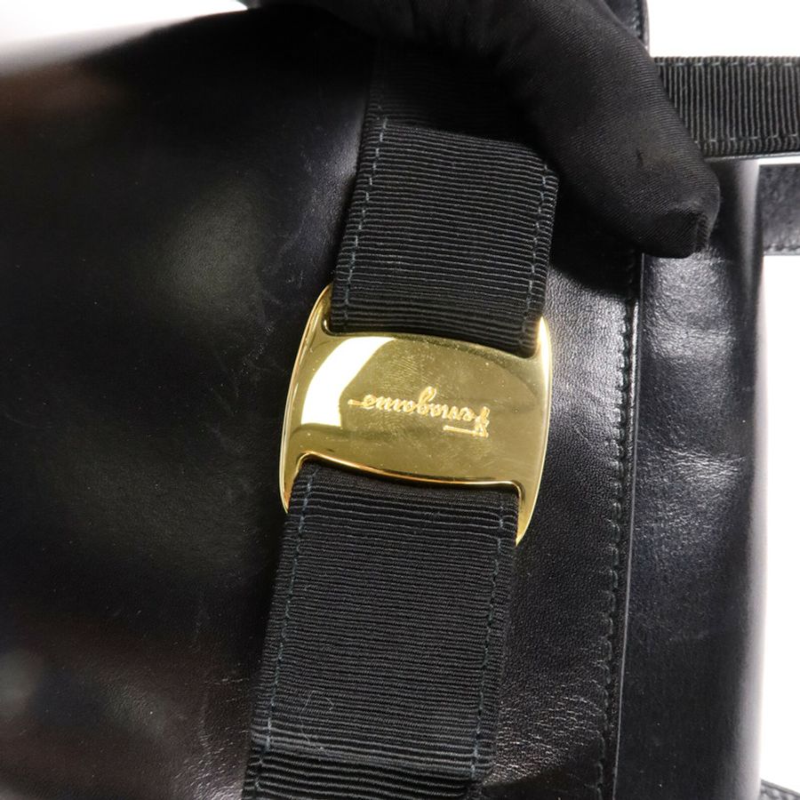 Salvatore Ferragamo 牛皮皮革Vara Ribbon手挽袋-11
