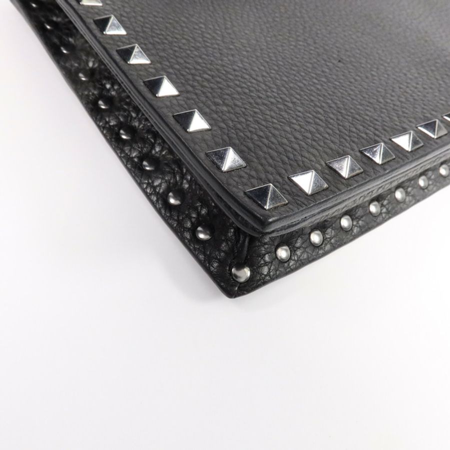 Valentino 牛皮皮革Rockstud Clutch手拿包-8